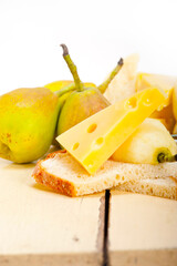 fresh pears and cheese