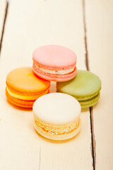 colorful french macaroons