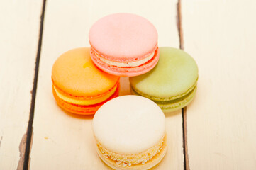 colorful french macaroons