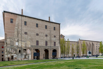 Fototapeta premium The ancient Palazzo della Pilotta in the historic center of Parma, Italy, in late afternoon light