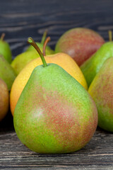 a whole ripe pear while cooking