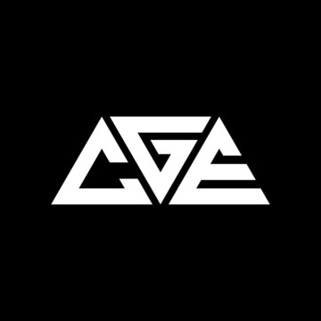 CGE triangle letter logo design with triangle shape. CGE triangle logo design monogram. CGE triangle vector logo template with red color. CGE triangular logo Simple, Elegant, and Luxurious Logo...
