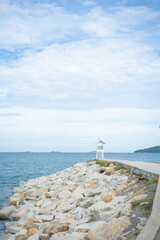 lighthouse on the sea
