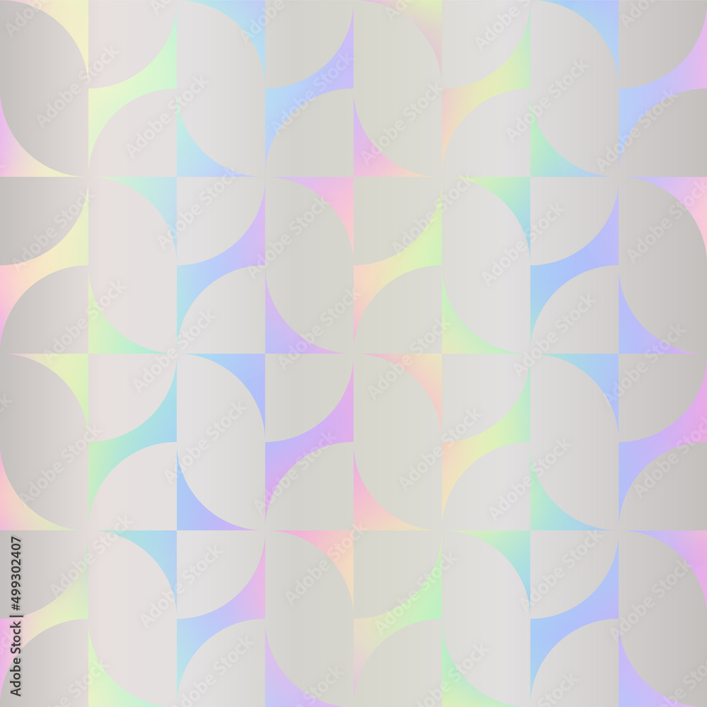 Poster holographic seamless pattern. background with rainbow foil effect. repeated hologram texture. pearle