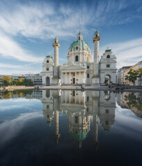 Naklejka premium Karlskirche (St Charles Church) - Vienna, Austria