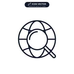 map search icon symbol template for graphic and web design collection logo vector illustration