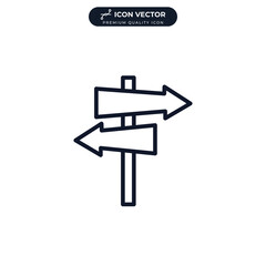 direction sign icon symbol template for graphic and web design collection logo vector illustration
