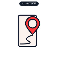 mobile gps icon symbol template for graphic and web design collection logo vector illustration