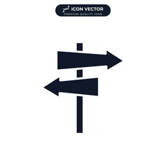 direction sign icon symbol template for graphic and web design collection logo vector illustration