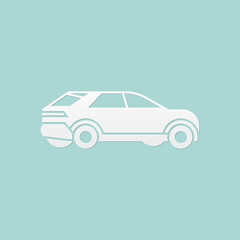abstract background for Car side view, paper cut, vector illustrations