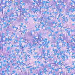Purple flowers seamless pattern. Possible design for summer dress, weave, wallpaper, paper
