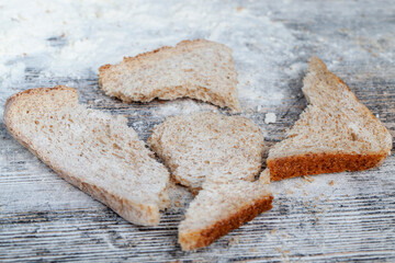 bread in white wheat flour for baking bakery products