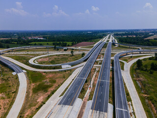 high angle view of expressway road