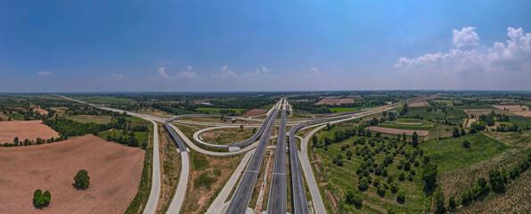 high angle view of expressway road