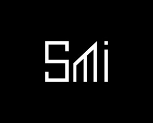creative SMI Letter  real estate construction Logo Design.  SMI initials letter logo concept.