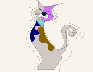 abstract cat