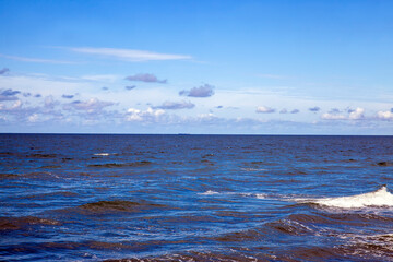 summer time on the baltic cold sea in sunny weather