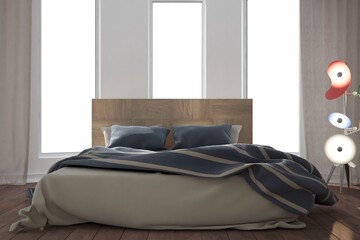 Modern interior design. 3D illustration