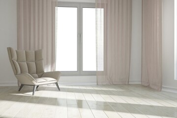 Modern interior design. 3D illustration