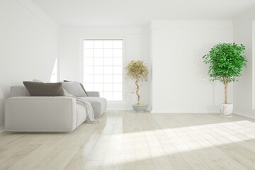 Modern interior design. 3D illustration