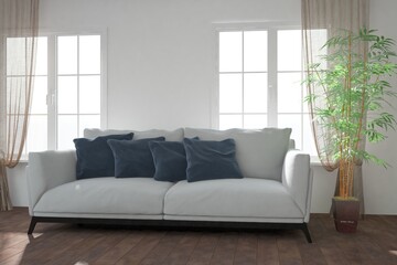 Modern interior design. 3D illustration