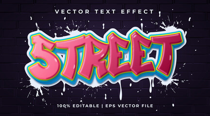 Street graffiti editable text effect style © Aze