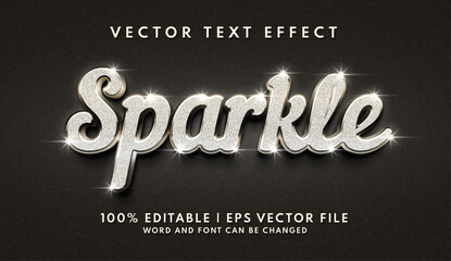 Sparkle editable text effect template