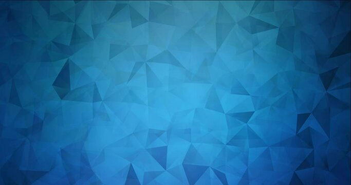 4K looping dark blue video with polygonal materials. Abstract holographic concept in motion style. Clip for live wallpapers. 4096 x 2160, 30 fps. Codec Photo JPEG.