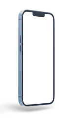 Smartphone screen mockup. Mobile UI application template. Cellphone frame with blank display isolated templates.