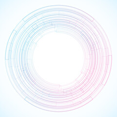 Geometric frame from circles, vector abstract background, wallpaper