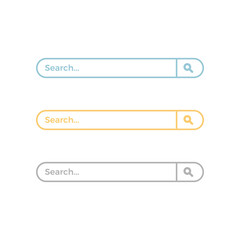 Fototapeta premium Search Bar Color Vector Icon Set