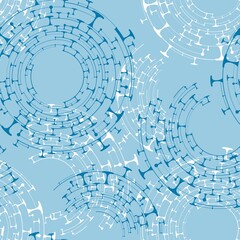 Blue business vector background with abstract circle shapes - 499312080