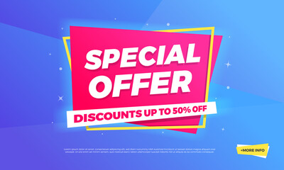 Special Offer Discounts Up To 50% Off Shopping Banner