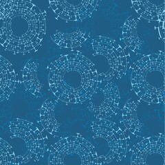 Blue business vector background with abstract circle shapes - 499312205
