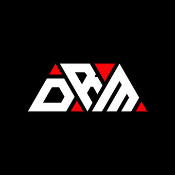 DRM triangle letter logo design with triangle shape. DRM triangle logo design monogram. DRM triangle vector logo template with red color. DRM triangular logo Simple, Elegant, and Luxurious Logo...
