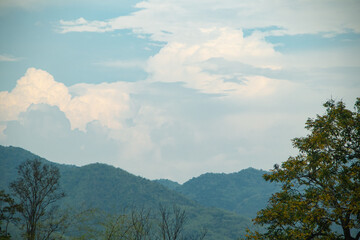 clouds over the mountains