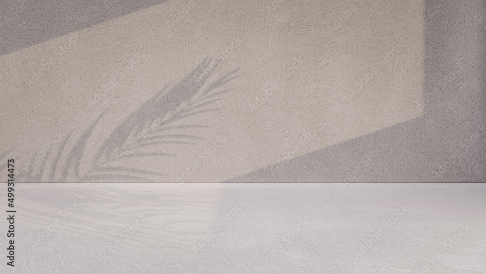 Poster 3d rendering illustration of light shadow from tree background