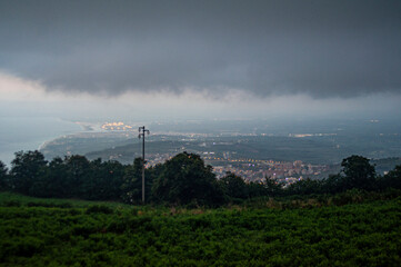 Obraz premium Panorama di Palmi vista dall'alto al crepuscolo