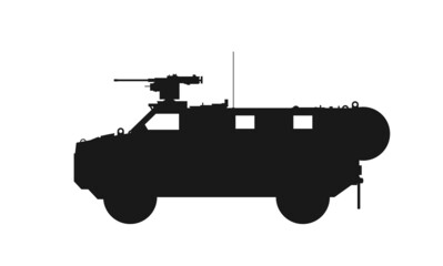 Bushmaster protected mobility vehicle. war and army symbol. isolated vector image for military concepts