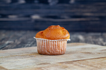 natural wheat cake on a blackboard