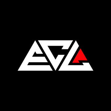 ECL triangle letter logo design with triangle shape. ECL triangle logo design monogram. ECL triangle vector logo template with red color. ECL triangular logo Simple, Elegant, and Luxurious Logo...