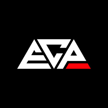 ECP triangle letter logo design with triangle shape. ECP triangle logo design monogram. ECP triangle vector logo template with red color. ECP triangular logo Simple, Elegant, and Luxurious Logo...