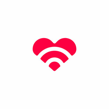Wifi with a heart symbol for the cofee shops or tea places. Can also be a symbol for you to spread the love.