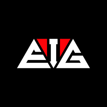 EIG tEIangle letter logo design with tEIangle shape. EIG tEIangle logo design monogram. EIG tEIangle vector logo template with red color. EIG tEIangular logo Simple, Elegant, and LuxuEIous Logo...