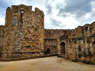 an old port castle. ancient architecture