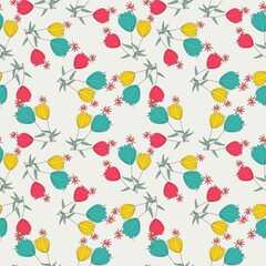 Seamless Pattern With Floral Motifs able to print for cloths, tablecloths, blanket, shirts, dresses, posters, papers.