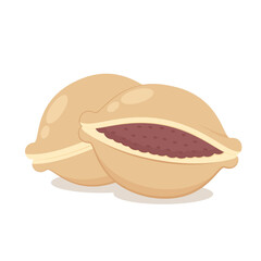 Dorayaki vector illustration. Dorayaki is a Japanese snack. Dorayaki is a Japanese snack.