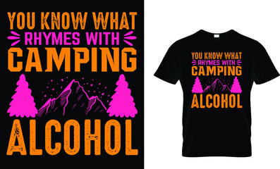 Camping t shirt design