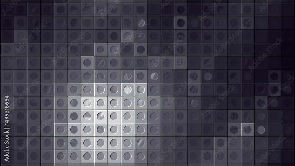 Poster mosaic in abstraction. motion. a constructor consisting of small figures that glitters with differen