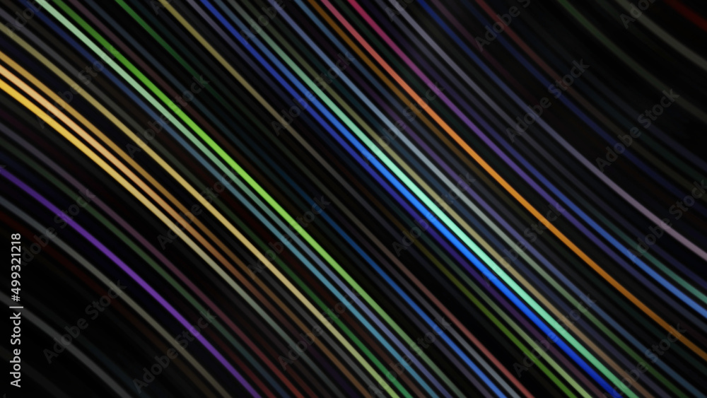 Aufkleber bright brilliant rays. motion. sparkling thin lines on a black background shimmer and blink